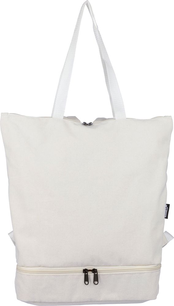 Gerecyclede polycotton (330 gsm) totepack Osric - voor bedrijven en relatiegeschenken - beige