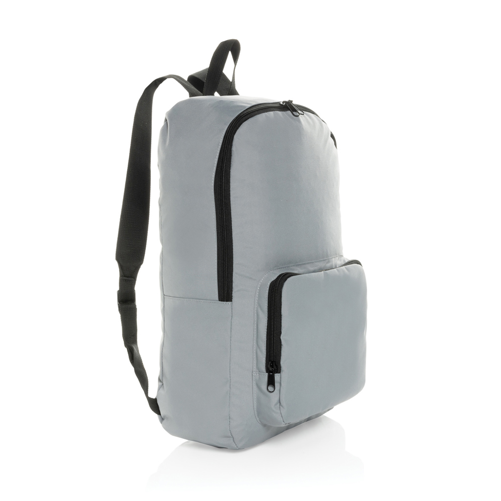 Dillon AWARE™ RPET opvouwbare klassieke rugzak - voor bedrijven en relatiegeschenken - grijs (± PMS 17-5104 TCX)