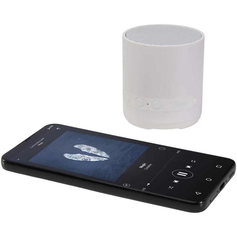 Hunor draadloze speaker van 3 W van gerecycled plastic