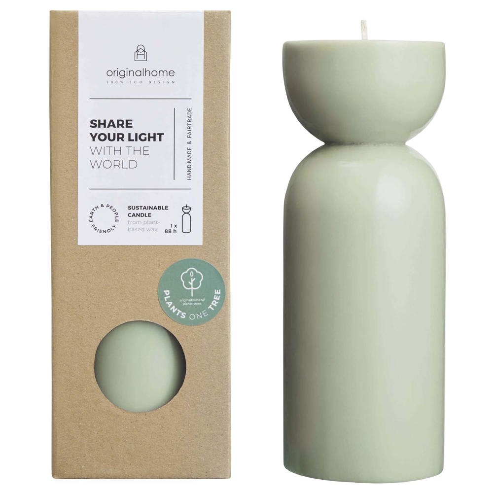 Originalhome biologische kaars - medium - kopen of bedrukken - Gemêleerd groen