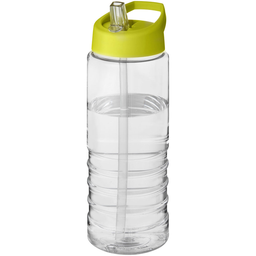 H2O Active® Treble 750 ml sportfles met tuitdeksel - met logo of onbedrukt bestellen - Transparent, Lime