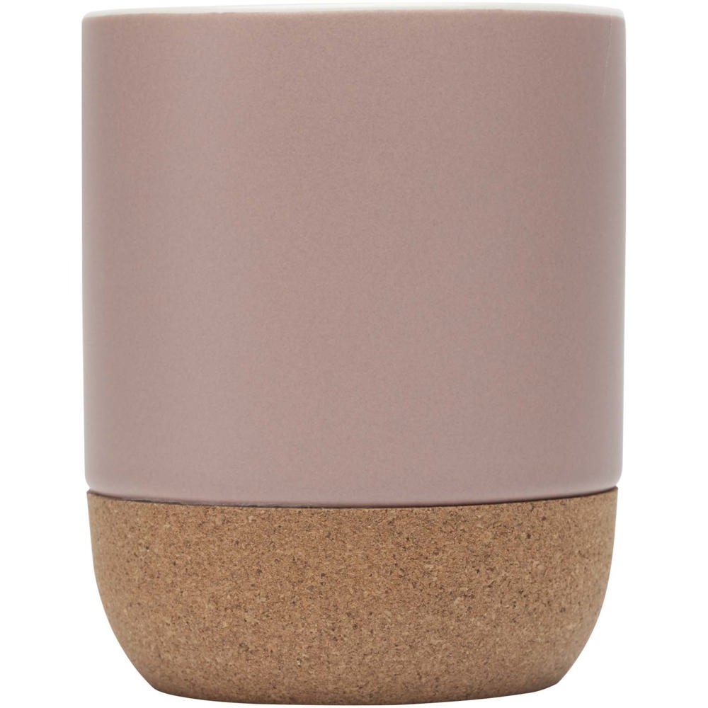 Billie 300 ml mok van keramiek met kurkdetails en matte afwerking