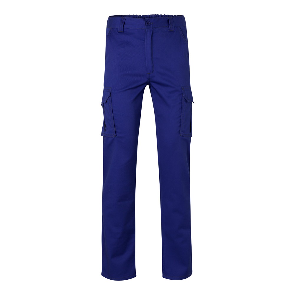 VL LUGH. Stretch broek met meerdere zakken (240 g/m²) van katoen (46%), EME (38%) en polyester (16%) - kopen - Royal Blauw