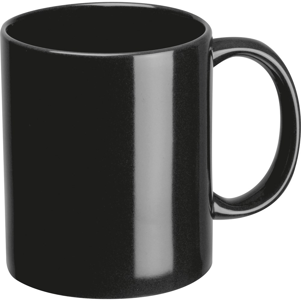 Koffiebeker van keramiek, 300 ml - kopen of bedrukken - Zwart