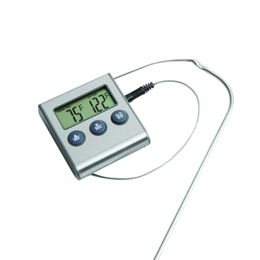 GOURMET - Kookthermometer van RVS met LCD display - met logo of onbedrukt bestellen