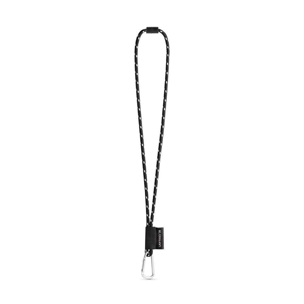 75091. Lanyard Nautic Long Set. Standaard modellen - met logo of onbedrukt bestellen - Zwart, Wit