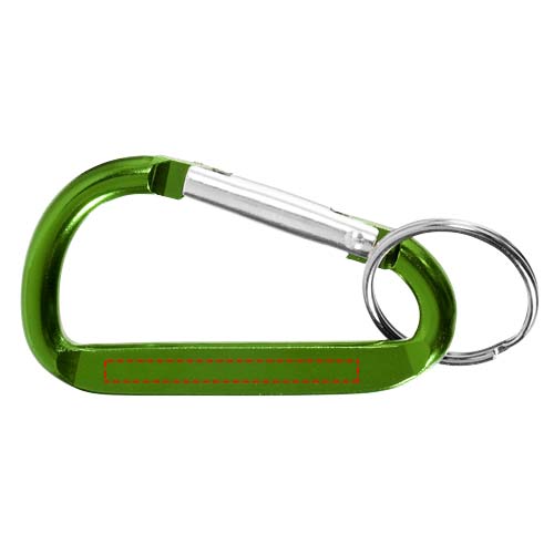 Timor RCS-sleutelhanger van gerecycled aluminium met karabijnhaak