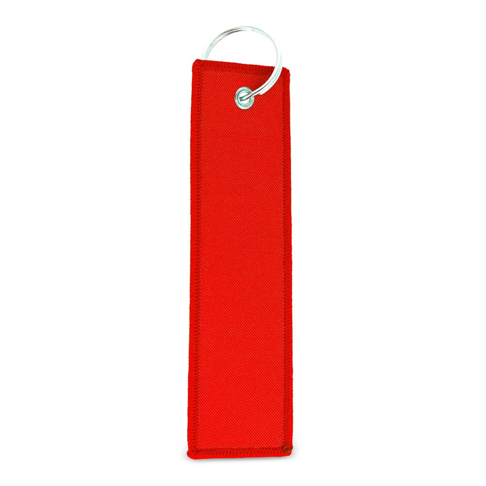 Flight tag met sleutelhanger - bedrukt of onbedrukt verkrijgbaar - rood