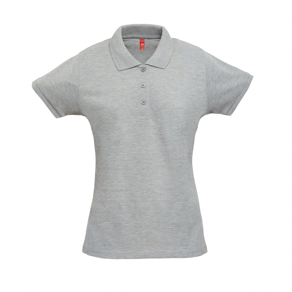 THC BERLIN WOMEN. Dames poloshirt - bedrukt of onbedrukt verkrijgbaar - Heide licht grijs
