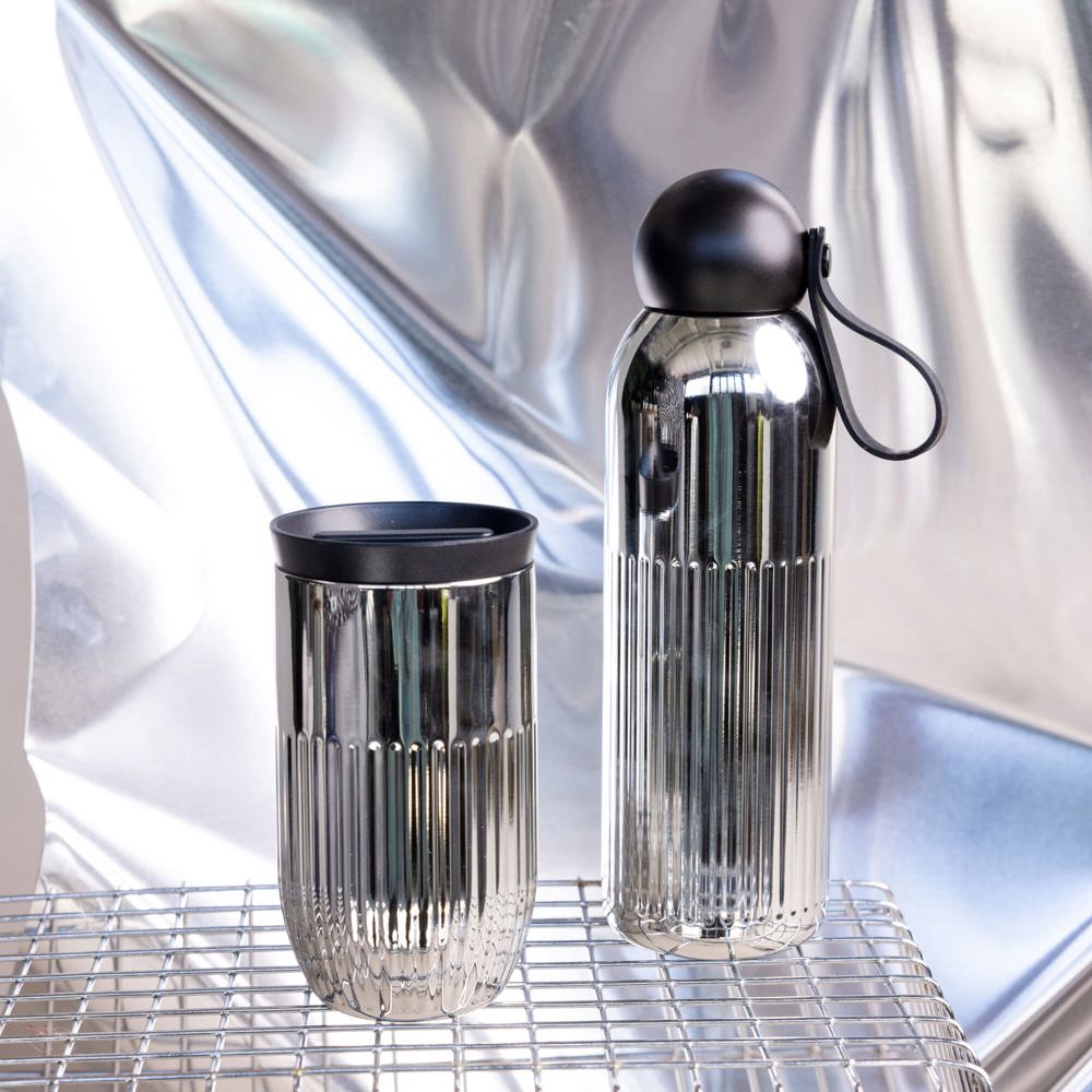Sagaform Tekla stalen fles chroom (gerecycled) 500 ml
