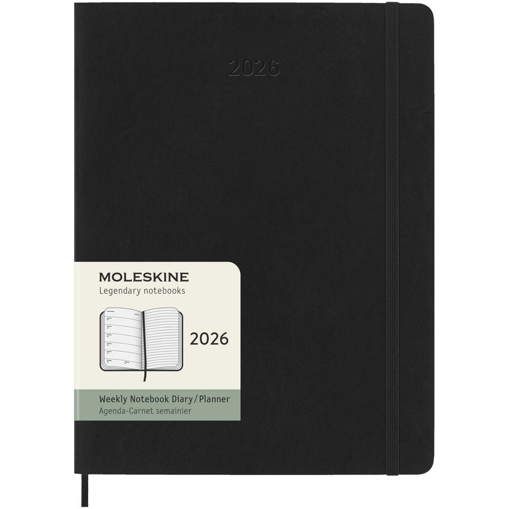 Moleskine week-agenda voor 12 maanden met zachte kaft XL - met logo of onbedrukt bestellen
