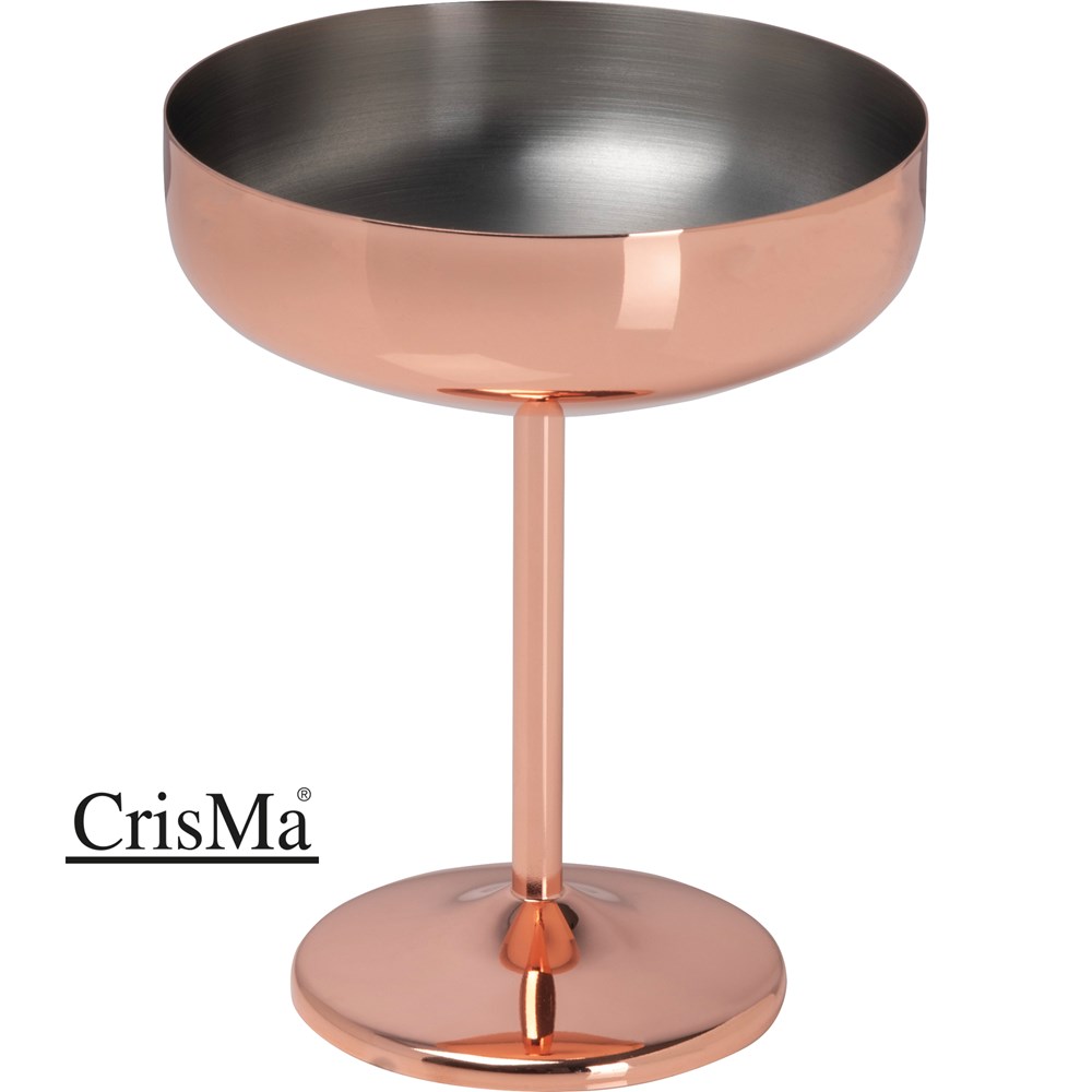 CrisMa cocktailglas met koper afwerking, 300 ml - met logo of onbedrukt bestellen