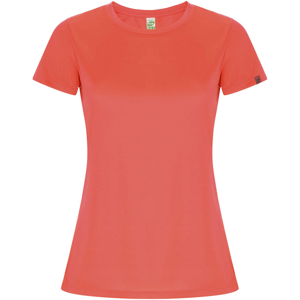 Imola sportshirt met korte mouwen voor dames - met logo of onbedrukt bestellen - Fluorkoraal