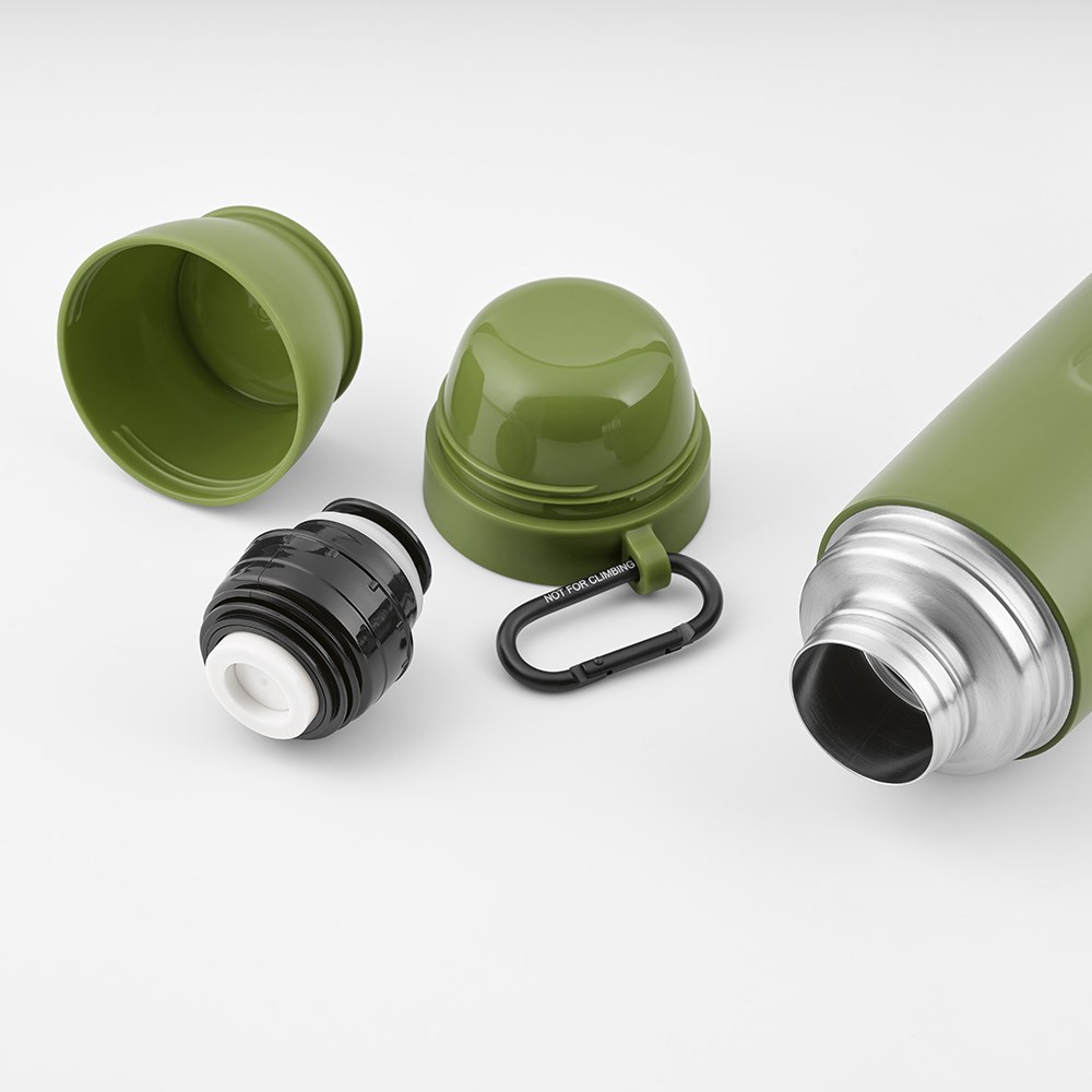Flinders thermosfles gerecycled roestvrij staal 1080 ml - Legergroen