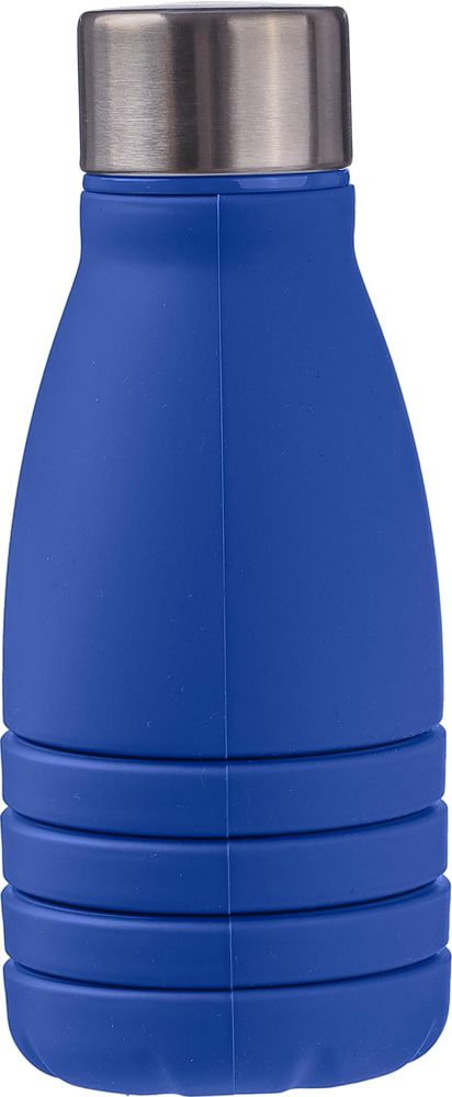 Siliconen opvouwbare drinkfles 550 ml Erin - met logo of onbedrukt bestellen - kobaltblauw