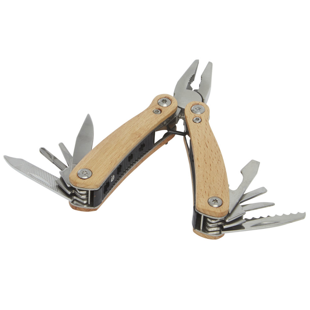 Anderson middelgrote houten multitool met 12 functies - kopen of bedrukken