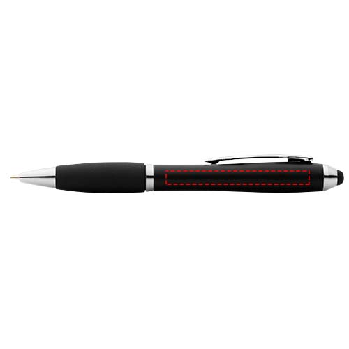Nash stylus balpen gekleurd met zwarte grip (blauwe inkt)