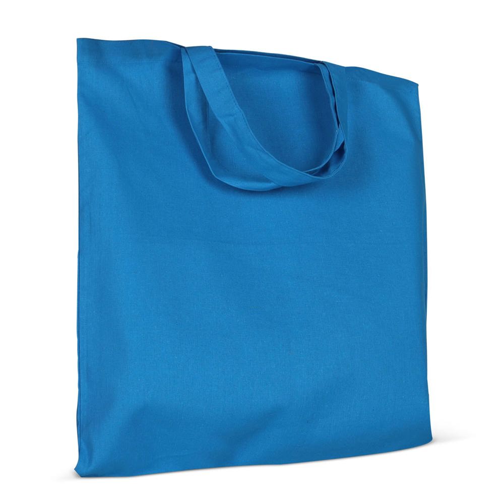 Schoudertas OEKO-TEX® gekleurd kort 140g/m² 38x42 cm - bedrukt of onbedrukt verkrijgbaar - blauw