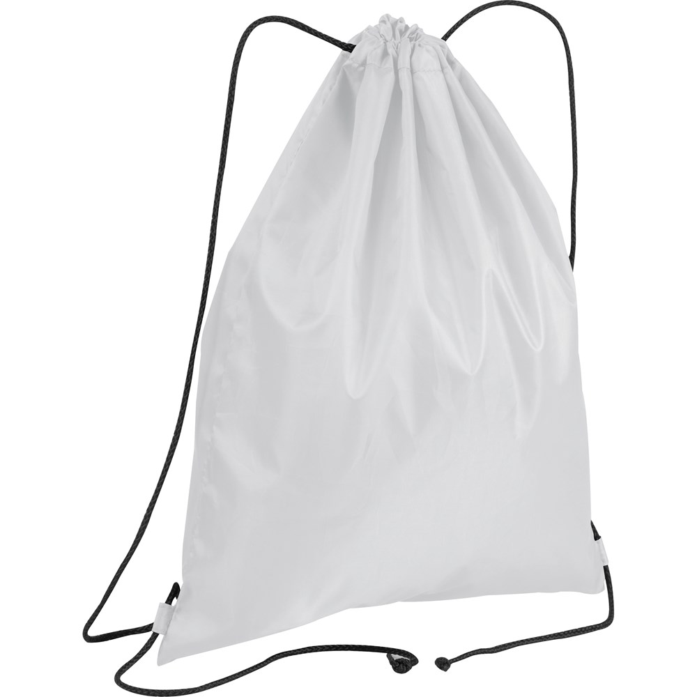 Gymbag van gerecycled polyester - met logo of onbedrukt bestellen - wit