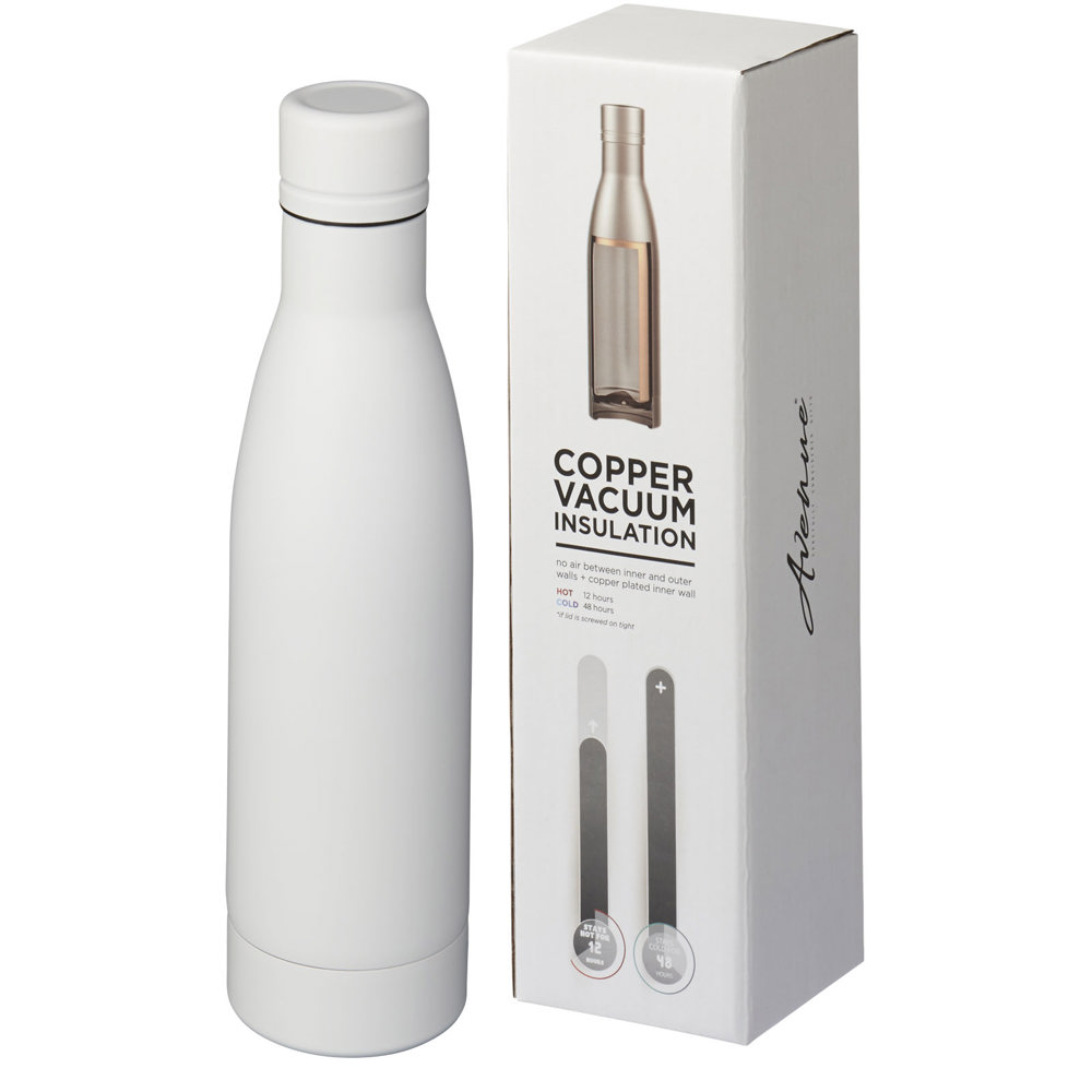 Vasa 500 ml koper vacuüm geïsoleerde fles - met logo of onbedrukt bestellen - Wit