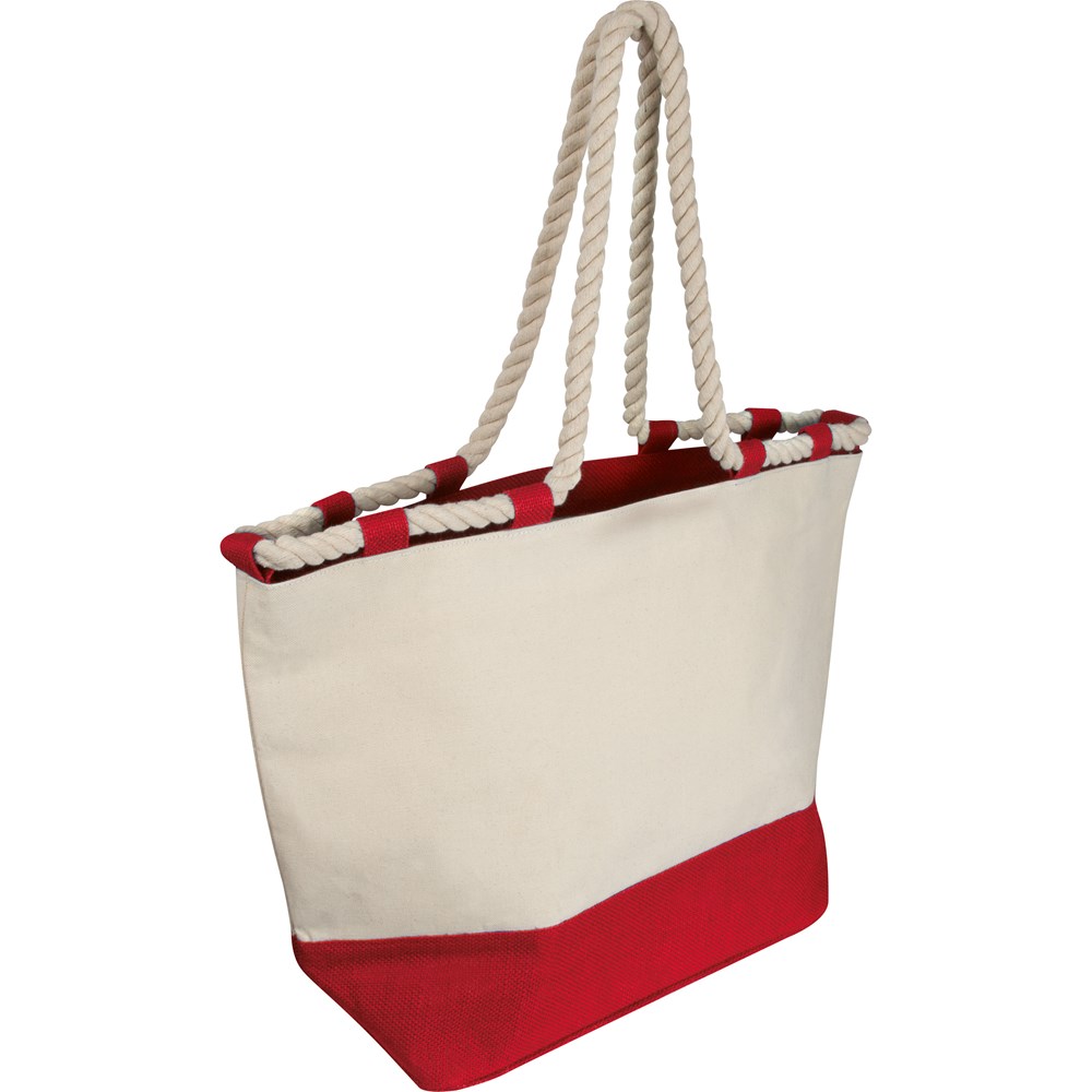 Strandtas met koord - voor bedrijven en relatiegeschenken - Rood