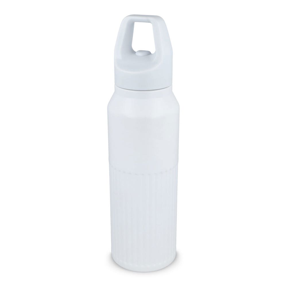 Thermofles met Easy-Click dop - met logo of onbedrukt bestellen - Wit