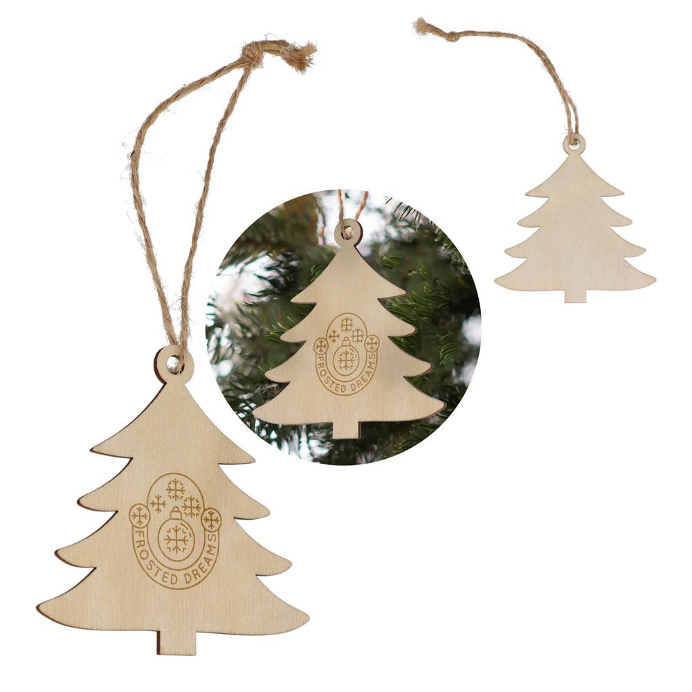 Houten kerstornament kerstboom - voor bedrijven en relatiegeschenken