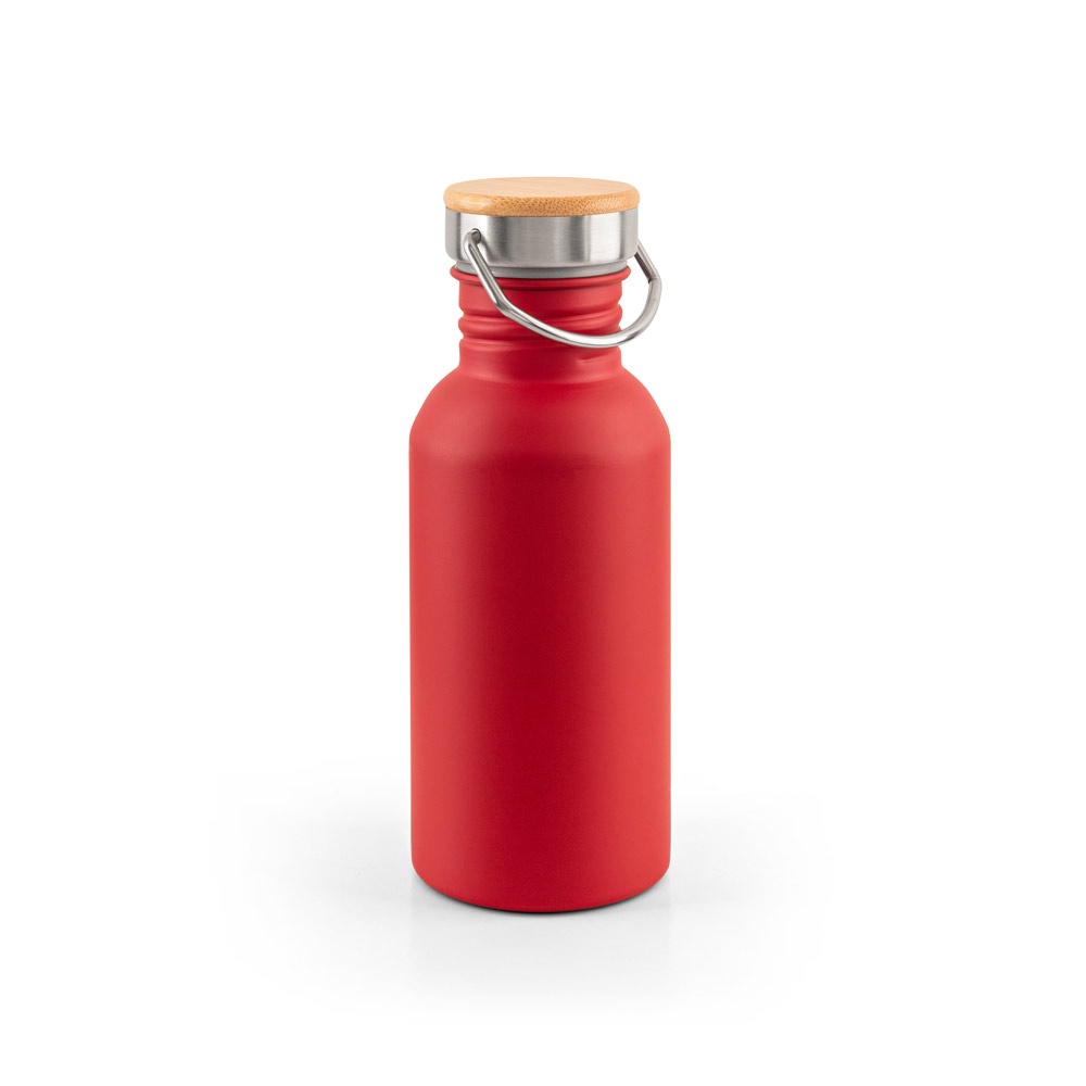 EWING. Enkelwandige roestvrijstalen fles (90% gerecycled) - kopen of bedrukken - rood