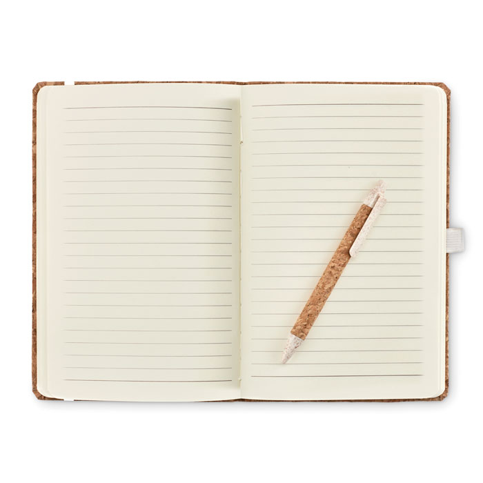 SUBER SET - A5 kurk notitieboek balpen set