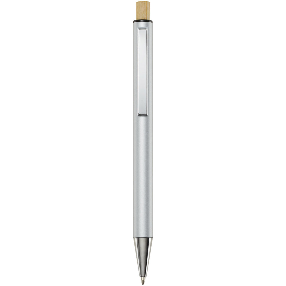 Cyrus balpen van gerecycled aluminium (zwarte inkt) - voor bedrijven en relatiegeschenken - zilver