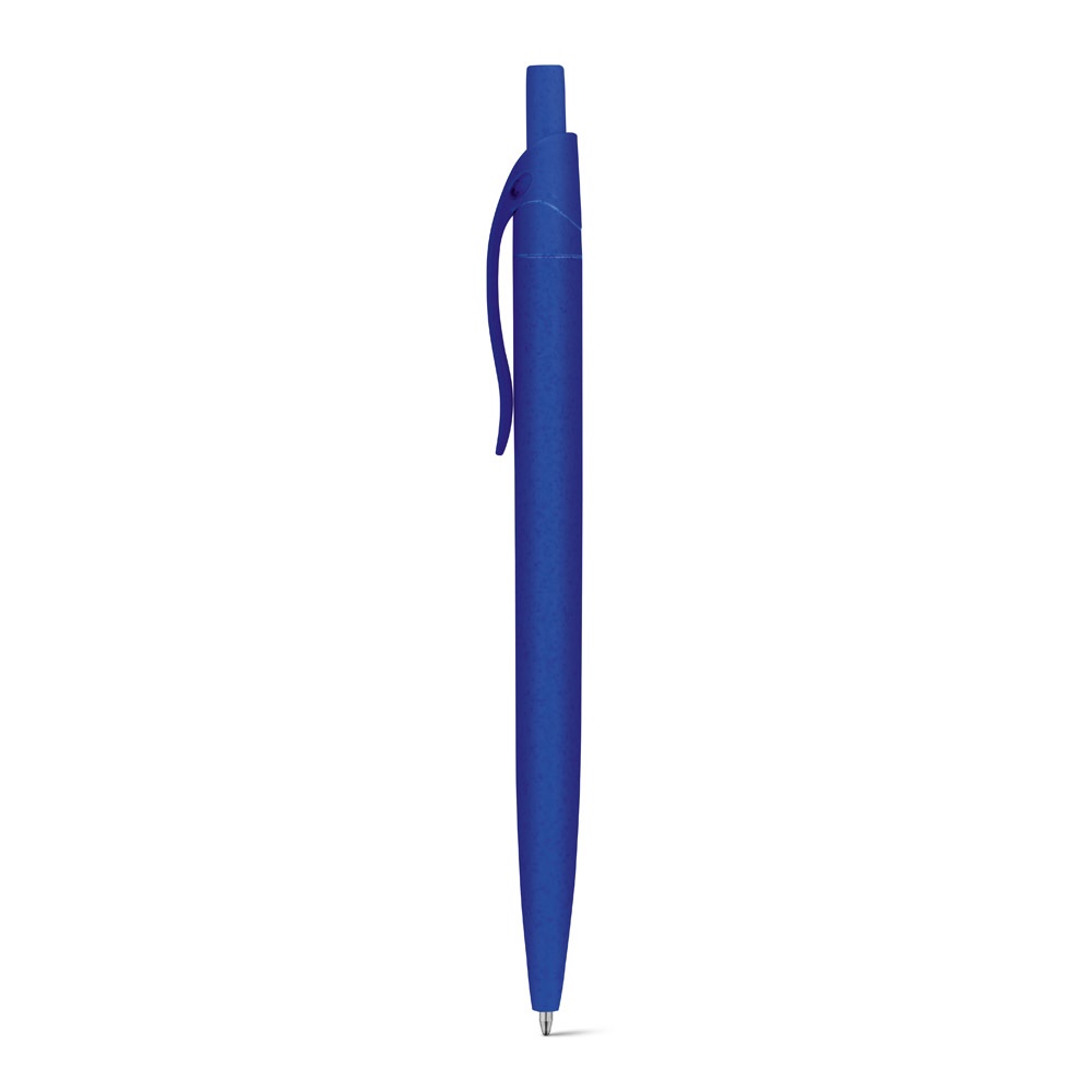 CAMILA. Balpen van tarwestrovezel en ABS met clip - met logo of onbedrukt bestellen - Royal Blauw