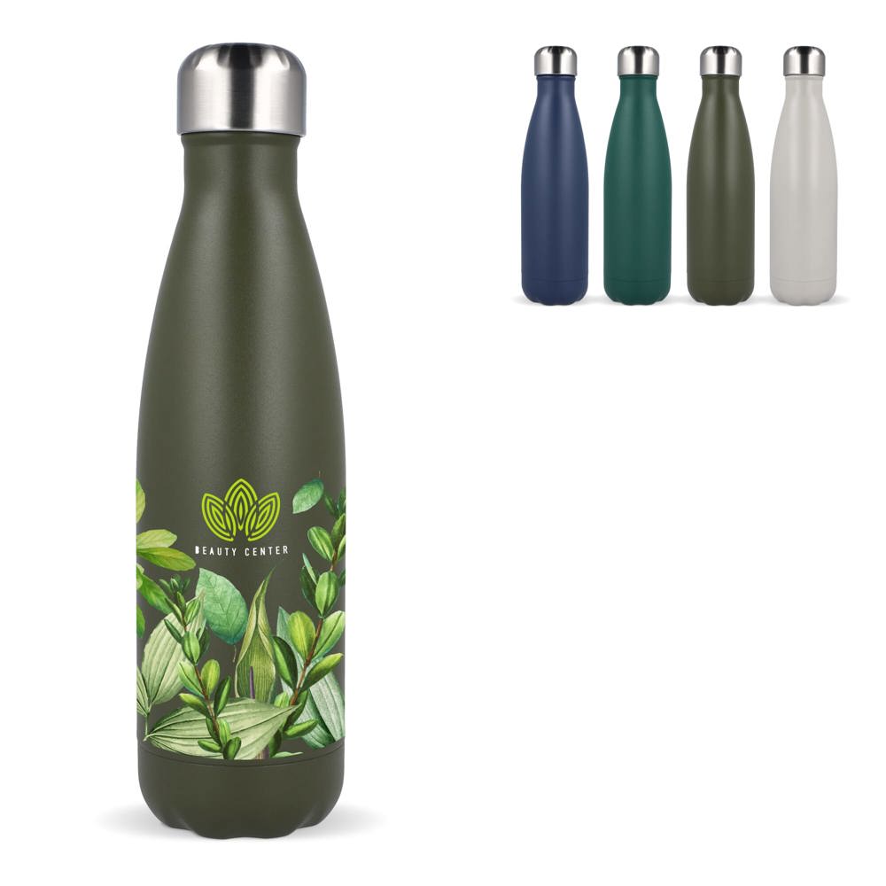 Sagaform Nils stalen fles gepoedercoat 500 ml - met logo of onbedrukt bestellen