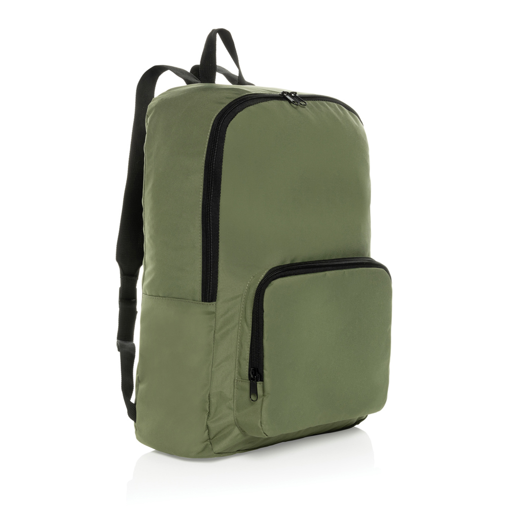 Dillon AWARE™ RPET opvouwbare klassieke rugzak - voor bedrijven en relatiegeschenken - groen (± PMS 18-0529 TCX)