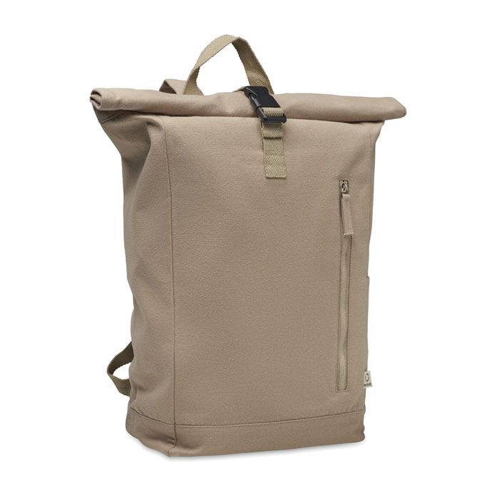 KAMET - Rolltop rugzak 390gr/m² - bedrukt of onbedrukt verkrijgbaar - Khaki