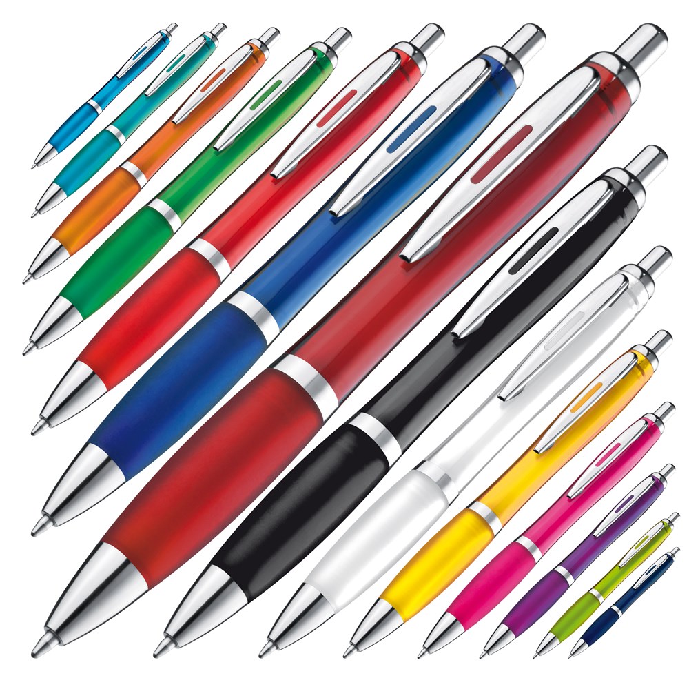 Pen met zilveren metalen clip - voor bedrijven en relatiegeschenken
