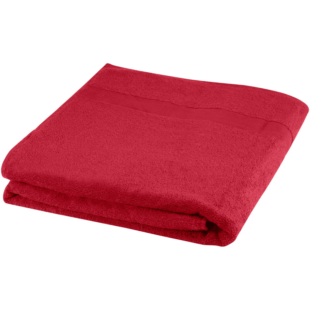 Evelyn handdoek 100 x 180 cm van 450 g/m² katoen - bedrukt of onbedrukt verkrijgbaar - Rood