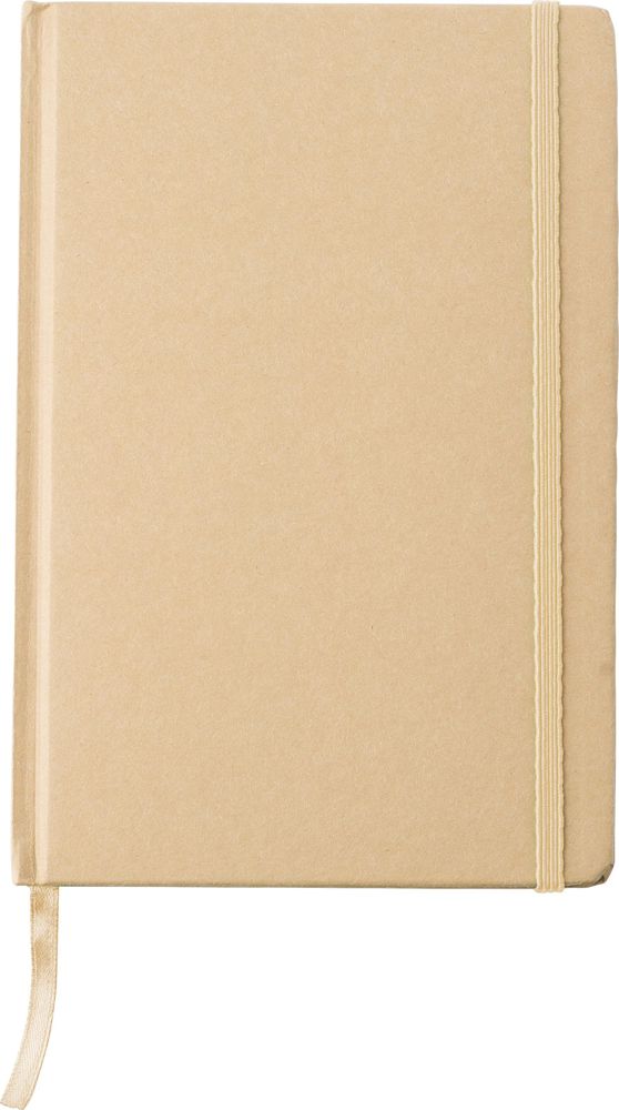 Gerecycled papieren notitieboek (A5) Gianni - kopen of bedrukken - khaki (écru)