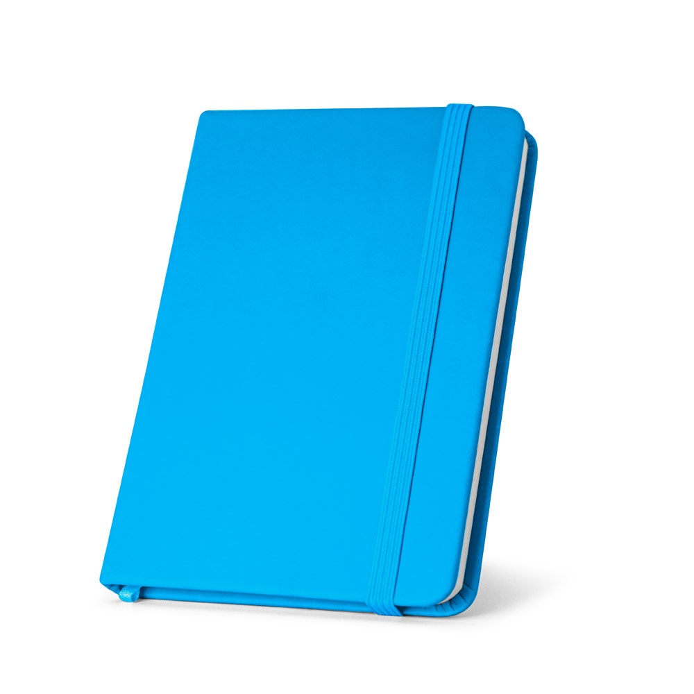 HEMINGWAY. A5 PU notitieblok met blanco pagina's - met logo of onbedrukt bestellen - Licht blauw
