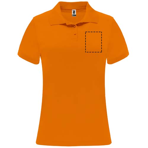Monzha 150 g/m² sportpolo met korte mouwen voor dames