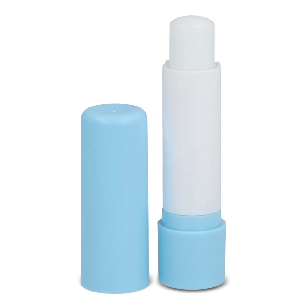 Klassieke lippenbalsemstick gerecycled materiaal - bedrukt of onbedrukt verkrijgbaar - Lichtblauw