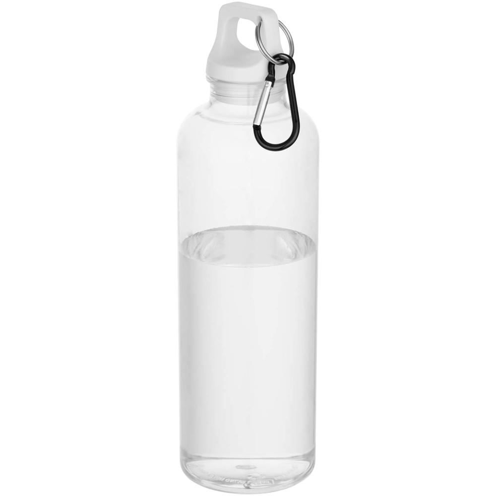 Oregon 750 ml waterfles van RCS-gecertificeerd gerecycled plastic met karabijnhaak - voor bedrijven en - Wit