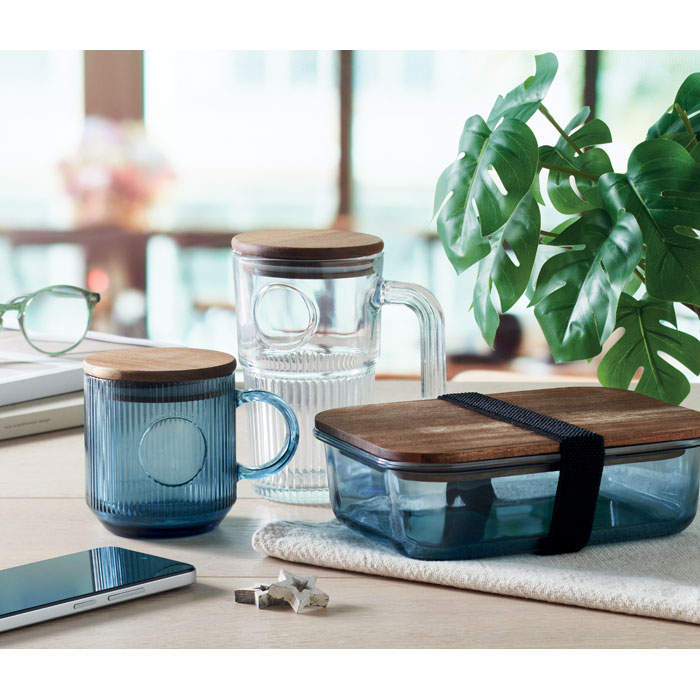 VITRIO MUG - Glazen mok met ribbels 300ml
