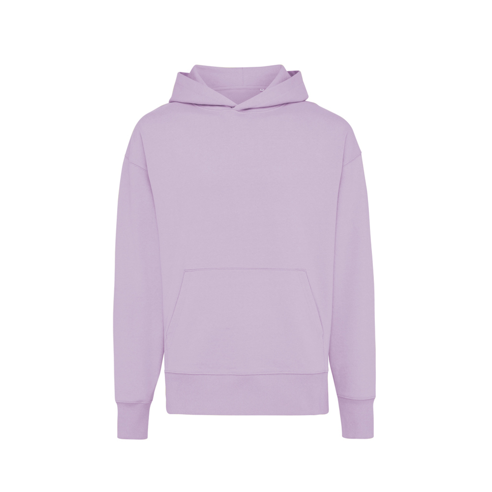 IQONIQ Yoho gerecycled katoen relaxed hoodie - met logo of onbedrukt bestellen - lavender (± PMS 15-3716TCX)