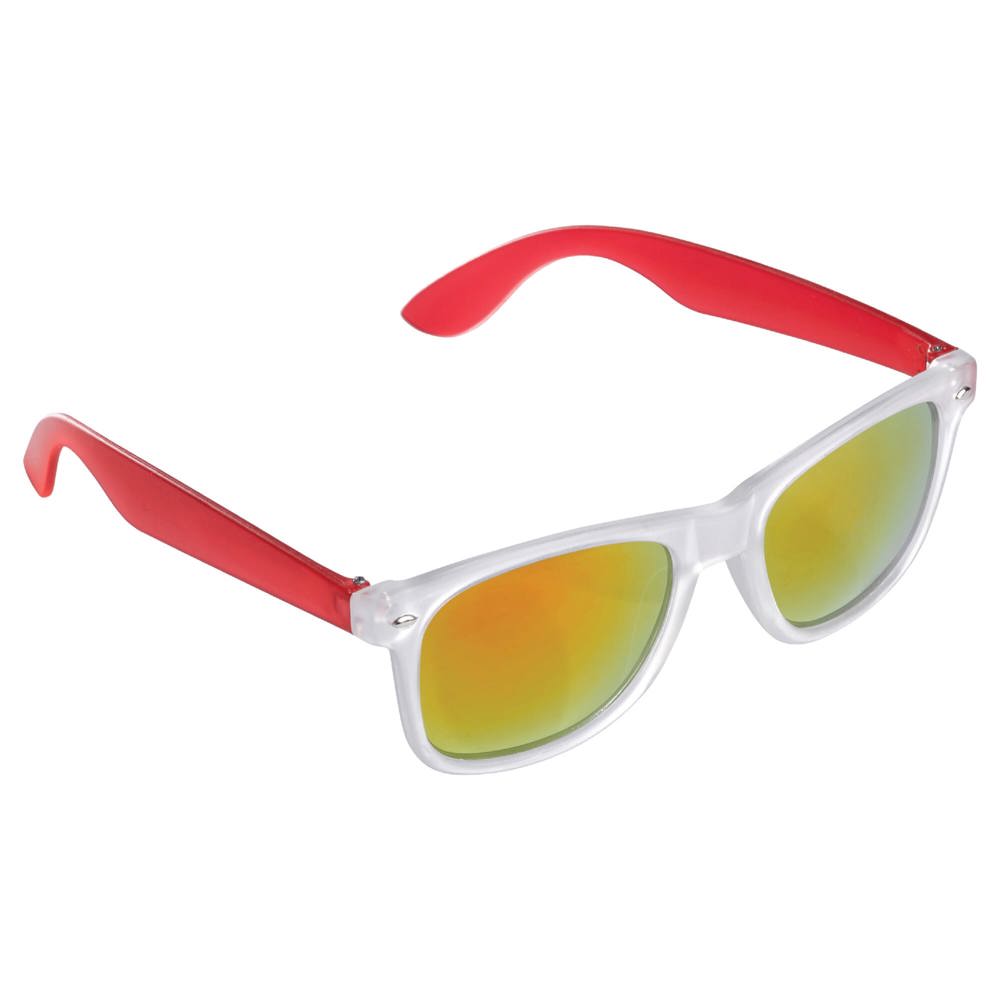 Zonnebril Bradley UV400 - bedrukt of onbedrukt verkrijgbaar - Transparant / Rood
