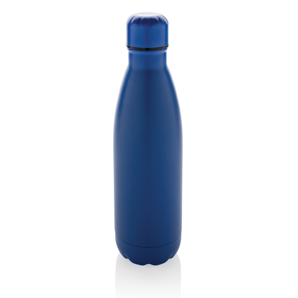 Eureka RCS-gecertificeerde gerecycled rvs enkelwandige fles - kopen of bedrukken - blauw (± PMS 288C)