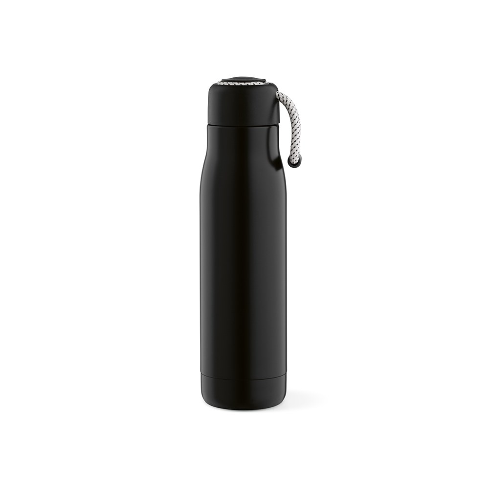 Lena fles gerecycled roestvrij staal 570 ml - Zwart