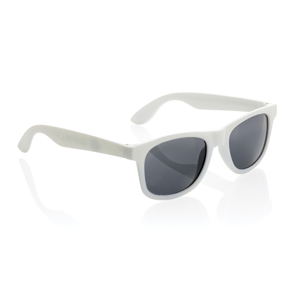 GRS zonnebril van gerecycled PP-plastic - kopen of bedrukken - wit (± PMS White)