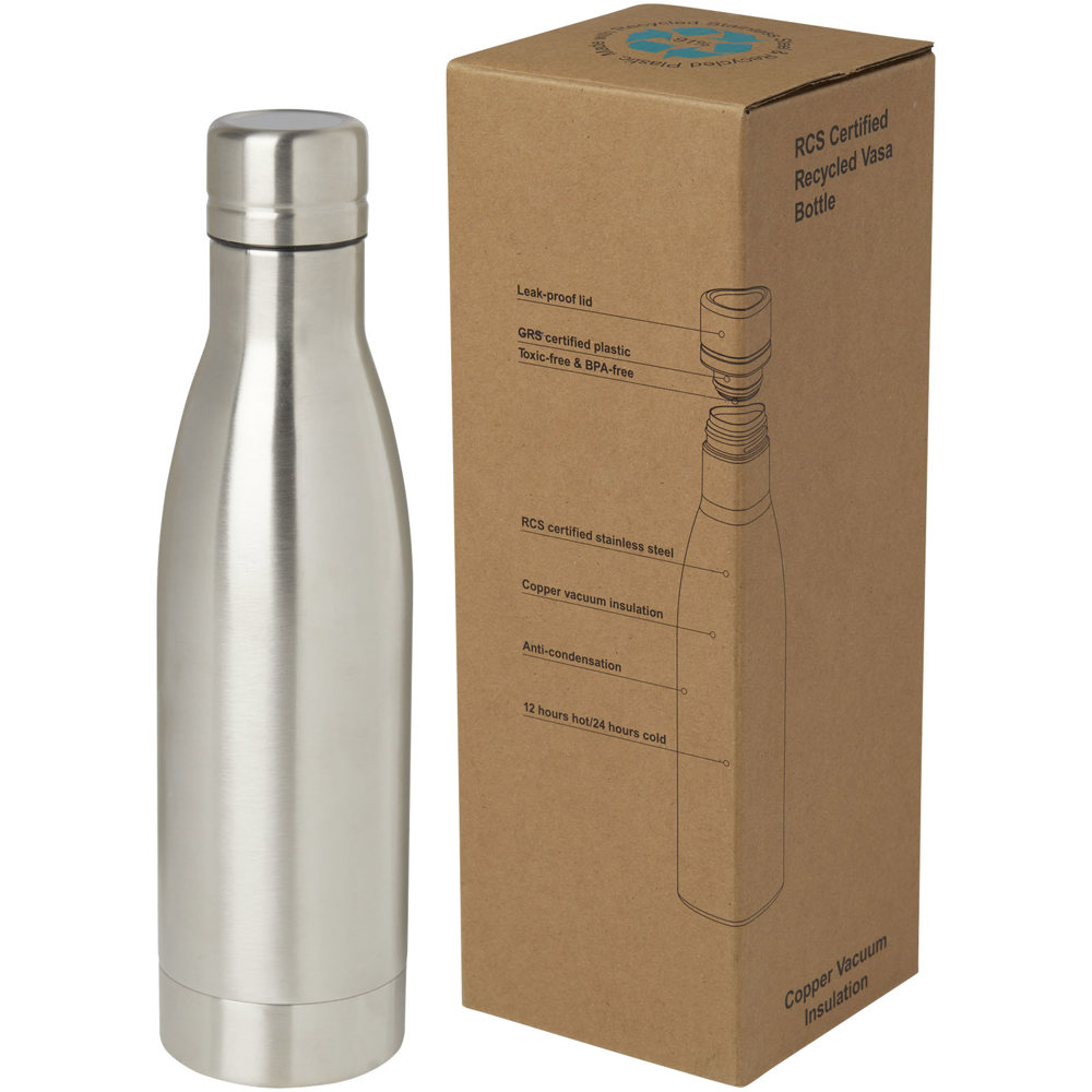 Vasa 500 ml RCS-gecertificeerde gerecyclede roestvrijstalen koperen vacuümgeïsoleerde fles - voor bedrijven en