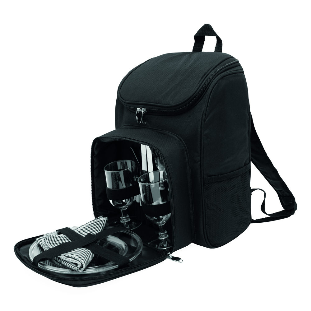 OUTSIDE - 2 persoons 600D polyester picknick rugzak - voor bedrijven en relatiegeschenken