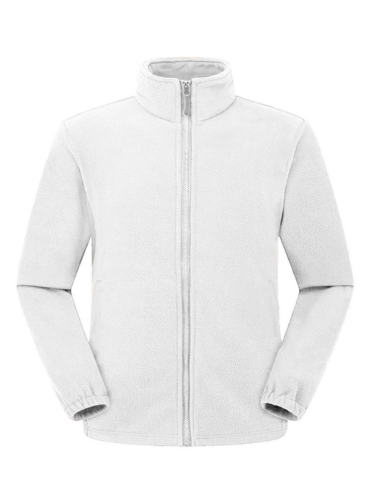 BS Peak full zip fleece sweater, 290 gr/m² - voor bedrijven en relatiegeschenken - Wit (WHITE)